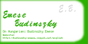 emese budinszky business card